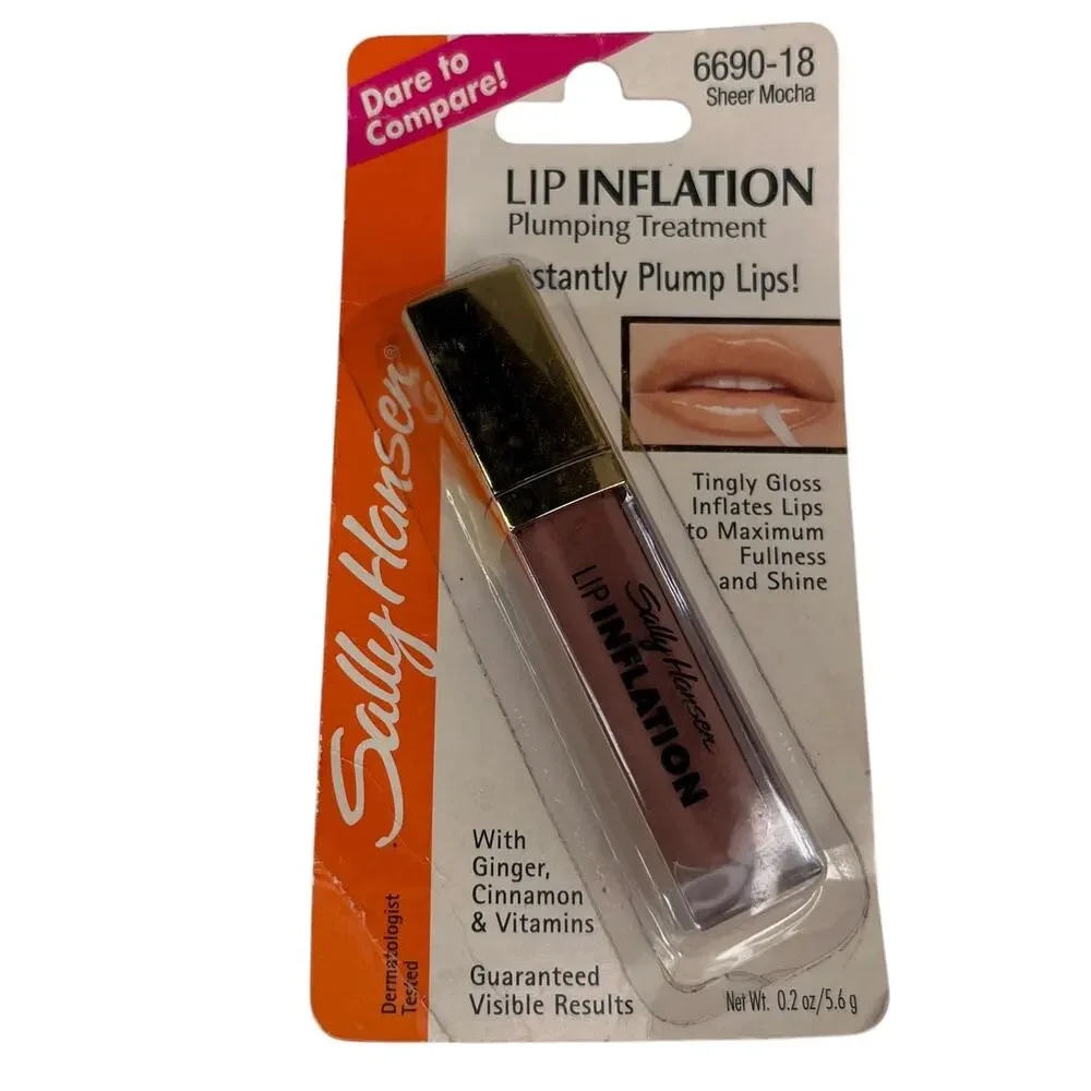 Sally Hansen Lip Inflation Lip Gloss 6690-18 Sheer Mocha New